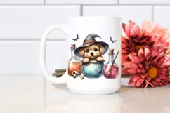 Cute Baby Puppy Popping Out from Witch Potion Product Image 2