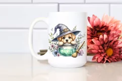 Cute Baby Puppy Popping Out from Witch Potion Product Image 2