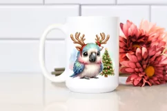 Expressive Baby Christmas Macaw PNG Product Image 2