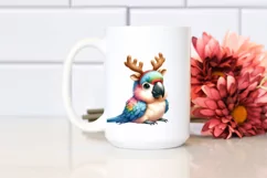 Expressive Baby Christmas Macaw PNG Product Image 2