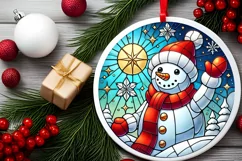 Round Christmas Ornament Sublimation|Clipart Product Image 1