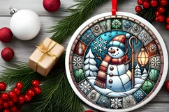 Round Christmas Ornament Sublimation|Clipart Product Image 1