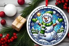 Round Christmas Ornament Sublimation|Clipart Product Image 1