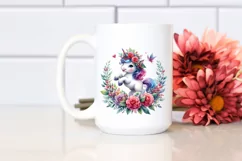cute Baby Unicorn Jumping PNG Product Image 2