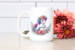 Cute Baby Jumping Unicorn PNG Product Image 2