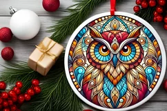 Round Christmas Ornament Sublimation|Clipart Product Image 1