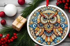Round Christmas Ornament Sublimation|Clipart Product Image 1