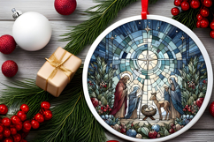 Round Christmass Ornament PNG Product Image 2