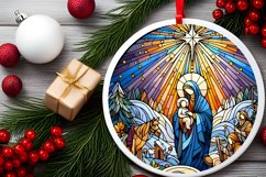 Round Christmas Ornament Sublimation|Clipart Product Image 2