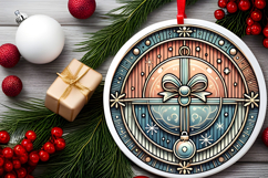 Round Christmass Ornament PNG Product Image 2