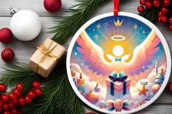 Round Christmas Ornament Sublimation|Clipart Product Image 2