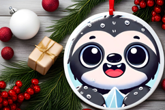 Round Christmass Ornament PNG Product Image 2