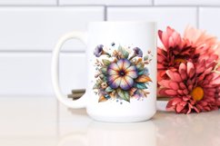 Pastel Wooden Small Stained Petunia Watercolor Splash PNG Product Image 2