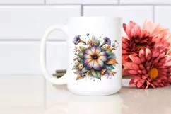 Pastel Wooden Small Stained Petunia Watercolor Splash PNG Product Image 2