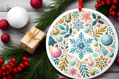Round Christmass Ornament PNG Product Image 2