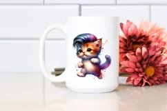 Jumping Cat with Cool Haircut, High-Res PNG Product Image 2