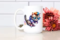 Jumping Cat with Cool Haircut, High-Res PNG Product Image 2