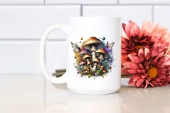 Magical Mushroom Watercolor, PNG Product Image 2