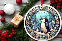 Round Christmas Ornament Sublimation|Clipart Product Image 2