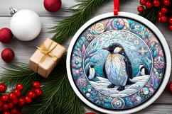 Round Christmass Ornament PNG Product Image 2