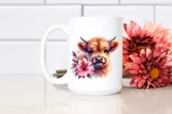 Cute Baby Highland Cow Azalea Clipart Product Image 2