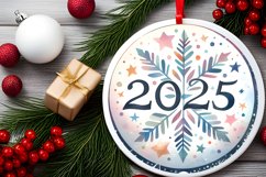 Round Christmas Ornament Sublimation|Clipart Product Image 2