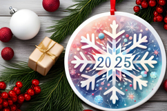 Round Christmass Ornament PNG Product Image 2