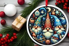 Round Christmas Ornament Sublimation|Clipart Product Image 2