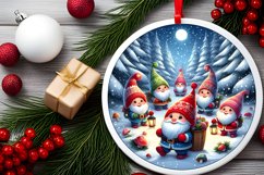 Round Christmas Ornament Sublimation|Clipart Product Image 2