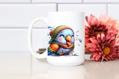Funny Cute Parrot Tongue Out Dripping Clipart Product Image 2