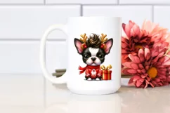 Expressive Baby Winter Boston Terrier PNG Product Image 2