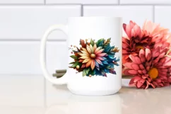 Vibrant Pastel Wooden Daisy PNG Product Image 2