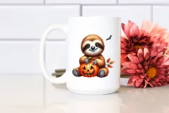 Cute Baby Sloth Sitting PNG Product Image 2