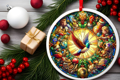 Round Christmass Ornament PNG Product Image 2