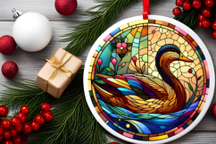 Round Christmass Ornament PNG Product Image 2