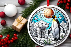 Round Christmass Ornament PNG Product Image 2