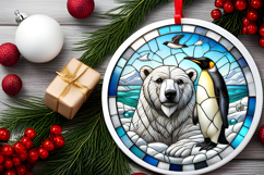 Round Christmass Ornament PNG Product Image 1