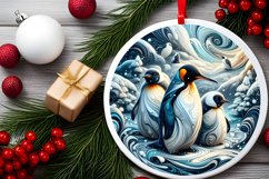 Round Christmass Ornament PNG Product Image 2