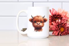 Highland Cow Baby Face PNG Product Image 2