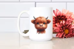 Highland Cow Baby Face PNG Product Image 2
