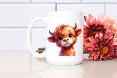 Highland Cow Baby Face PNG Product Image 2