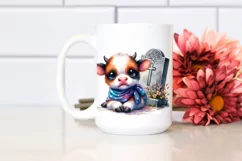 Vibrant Baby Cow Drawing | Cartoon Style Product Image 2