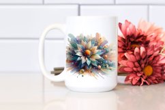 Abstract Sunflower Watercolor Splash PNG Product Image 2