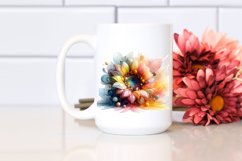 Abstract Vibrant Pastel Shiny Sunflower, Transparent PNG Product Image 2