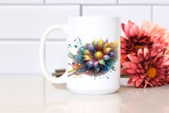 Abstract Vibrant Pastel Shiny Sunflower, Transparent PNG Product Image 2