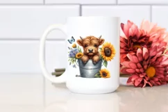 Cute Baby Highland Cow PNG Product Image 2
