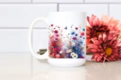 Watercolor Abstract with Vibrant Wild Flowers Product Image 2