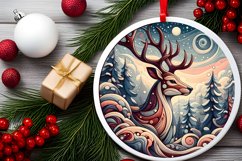 Round Christmas Ornament Sublimation|Clipart Product Image 2