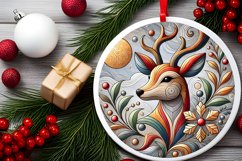 Round Christmas Ornament Sublimation|Clipart Product Image 2