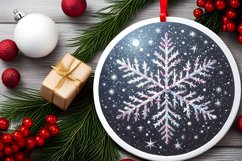 Round Christmas Ornament Sublimation|Clipart Product Image 2
